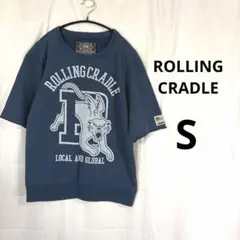 ROLLING CRADLE ローリングクレイドル 半袖スウェット ネイビー Sのサムネイル