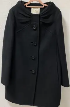 美品!⭐︎kate spade ⭐︎ブラック リボンコート（XSサイズ）のサムネイル