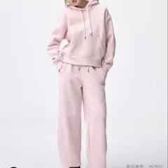 GU ヘビーウェイトスウェット パーカー パンツ　セットアップ　ピンク Sセット