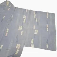 着物 小紋 夏物 単衣 正絹 絽 グレー系のサムネイル