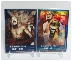 【訳あり】 プロレスカード　新日本プロレス　飯塚 高史　矢野 通　CHAOS