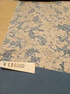 3【最高級】正絹 反物 小紋「華ごよみ」 丹後ちりめん 藍鼠色 定価13.5万円