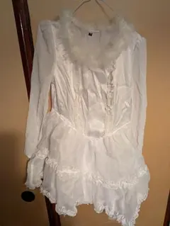 ホワイトフリルドレス ゴスロリ