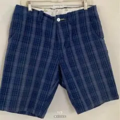 トミーバハマ ネイビー チェックショーツ ハーフパンツ XL シアサッカーのサムネイル
