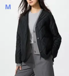 ユニクロ パフテックノーカラージャケット ブラック　М