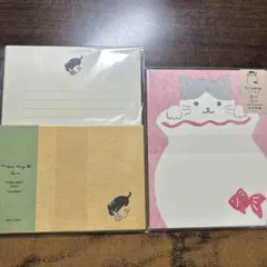 レターセット　黒猫　にゃんこと金魚　古川紙工　美濃和紙
