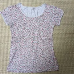 レディース小花柄 半袖Tシャツ Sサイズ 綿100%のサムネイル