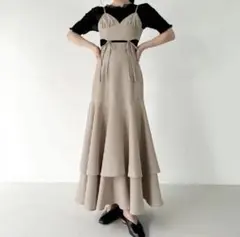 JUNOAH リボン マーメイド キャミワンピース