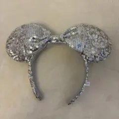 ディズニーカチューシャ　スパンコール　シルバー ミニー