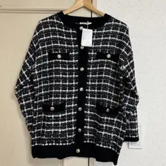 【新品】しまむら　rose farm ツイードニットカーディガン