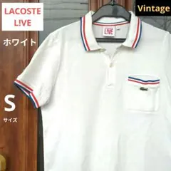 【LACOSTE L!VE】ポロシャツ/ホワイト/トリコロール/S〜M相当のサムネイル