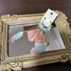 新品未使用　ピアス　羽