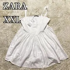 《新品タグ付き》ZARA フレアスカートワンピース　キャミワンピース