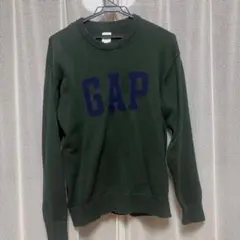 GAP ダークグリーン ロゴセーター XS