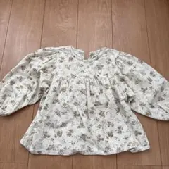 韓国服 Aosta 花柄バルーンスリーブシャツ 2XL