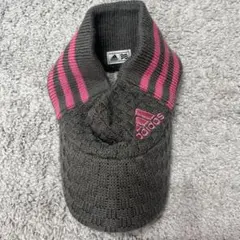 adidas ストライプバイザー グレー/ピンク