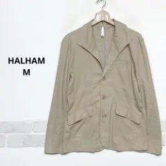 HALHAM 綿麻混 テーラードジャケット ベージュ M カジュアル L110のサムネイル