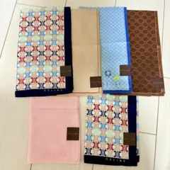 CELINE 幾何学模様 ハンカチ 6枚セット