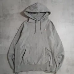 champion チャンピオン　リバースウィーブ　パーカー　無地　グレー　目付