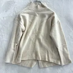 UNFILO カシミヤ混 ニット ハイネック セーター アイボリー M ウール