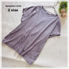 【アプワイザーリッシェ】フレンチスリーブトップス 2 くすみパープル 日本製