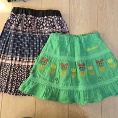 柄物スカート2点セット 110-120㎝