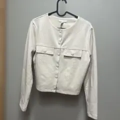 H&M ベージュ 長袖 トップス M エイチアンドエム