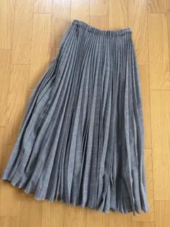 UNITED ARROWS ロングスカート　プリーツスカート グレー系　38