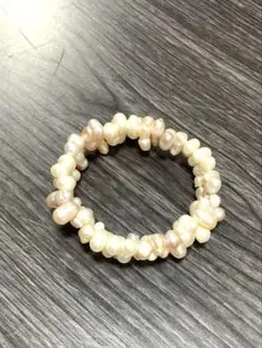 ▼最終値下【ほぼ新品】本真珠 ３連ブレスレット 淡水パール バロックパール