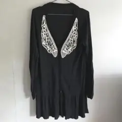 黒　　カーディガン　　　ロングカーディガン