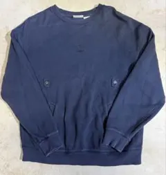 Timberland トレーナーネイビーバックプリント ツリーロゴ ポケット付