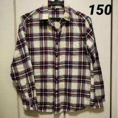 ★美品★ ユニクロ フランネル チェックシャツ 長袖 150