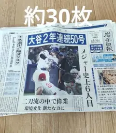岩手日報 2025 大谷翔平 関連記事 約30枚