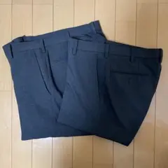 ユニクロ 感動パンツ ダークグレー W73 L74 2本セット