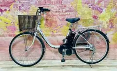 K2899 電動自転車パナソニック ママチャリ 24インチ 8Ah 送料無料