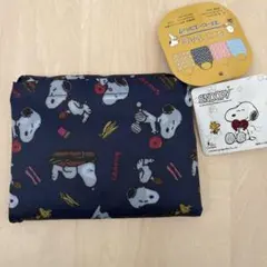 スヌーピー エコバッグ　ネイビー　ラスト１点