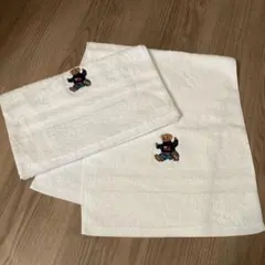 ラルフローレン ポロベア　ベアー　フェイスタオル　タオル　二枚　白