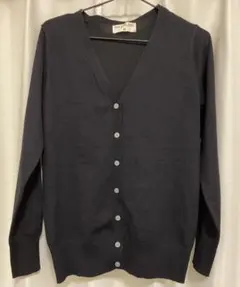新品☆SHI LINLANG☆Vネック ニットカーディガン☆ブラック