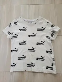 PUMA Tシャツ 総柄 ホワイト 130cm