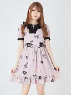 最終★極美品 Ank Rouge アンクルージュ 病みかわプリントドーリーOP