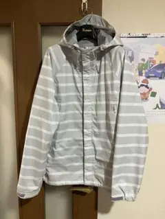 Helly Hansen 薄灰白ボーダー　ウインドブレーカー　HH サイズXL