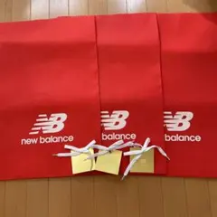 ニューバランス　new balance 赤 ショップ袋 3枚セット