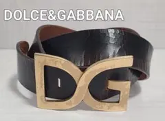 ドルチェ＆ガッバーナ ベルト 本革 ロゴ 茶色 ロゴ DG ドルガバのサムネイル