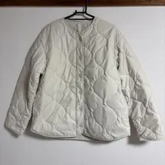 無印良品　アイボリー キルティングジャケット