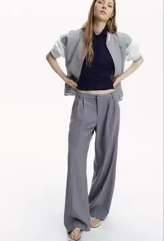 H&M ワイドテーラードパンツ 32