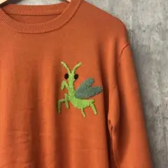 【タグ付き未使用】INSECT COLLECTION 長袖ニット　昆虫刺繍　L