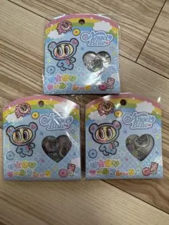 おはじきフレークシール　３個セット　angel blue