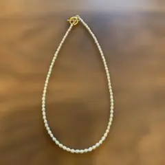 ホワイトパールネックレス ゴールドトグル留め具のサムネイル