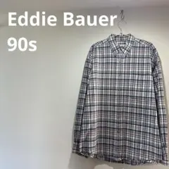 90s Eddie Bauer チェック柄 長袖シャツ L