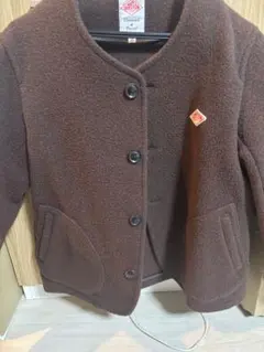 DANTON ダントン ブラウン ノーカラージャケット サイズ36